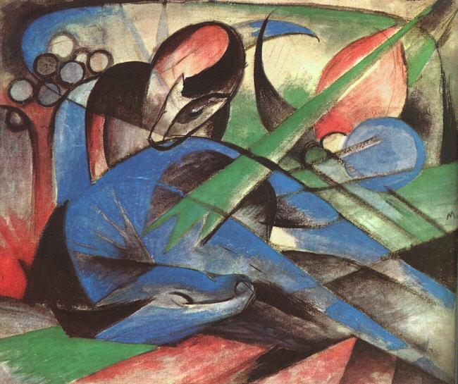 Franz Marc Dreaming Horse